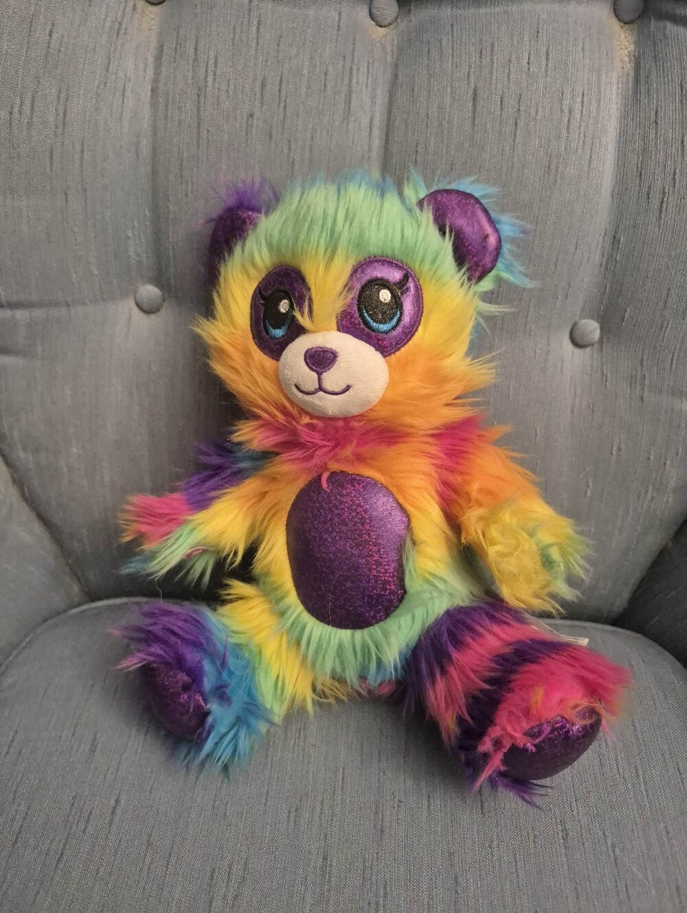 Build-A-Bear Rainbow Plush Teddy - Green, Yellow, Orange, Pink, Purple, Blue